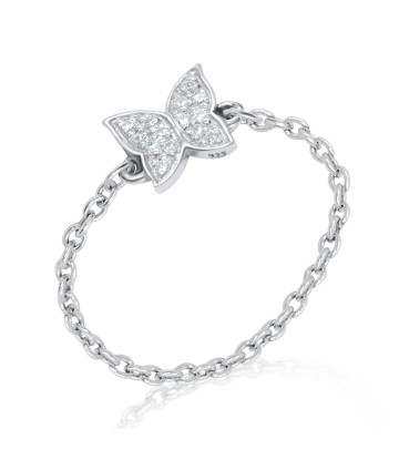 Butterfly Silver Chain Ring NSR-3178